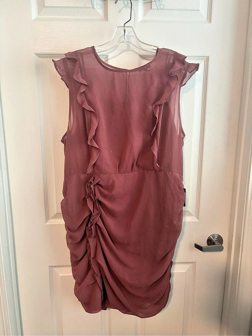 Express Ruffle Mini Dress in Pink Size XL